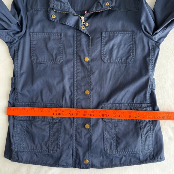 Laura Scott Women's Spring Lightweight Jacket Large Navy Nautical Coastal Preppy - Picture 10 of 11